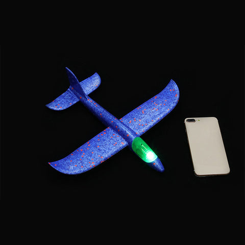 35cm DIY Kids Toys Hand Throw Flying Glider Planes Foam Aeroplane Model Glow In The Dark Flying Glider Plane Toys For Children