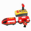 Kids Electric Train Toys Magnetic Slot Diecast Electric Railway with Two Carriages Train Wood Toy FIT T-hmas Wooden Brio Tracks