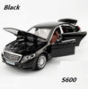 1/32 Maybach S600 Diecast Metal Car Models High Simulation Vehicle Toy With Light Music 6 Doors Can Be Opened Gifts For Children